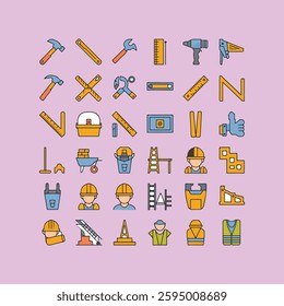 flat icons for web and mobile applications set.