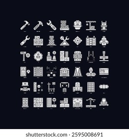 flat icons for web and mobile applications set.