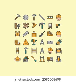 flat icons for web and mobile applications set.