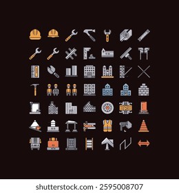 flat icons for web and mobile applications set.
