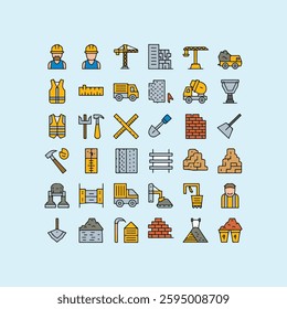 flat icons for web and mobile applications set.