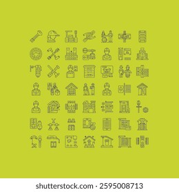 flat icons for web and mobile applications set.