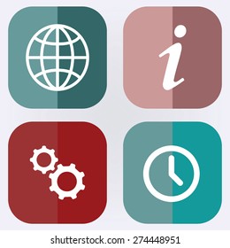 Flat icons for web , vector .