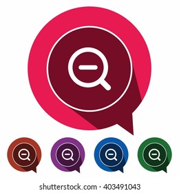 Flat icons zoomout for Web, Mobile and business