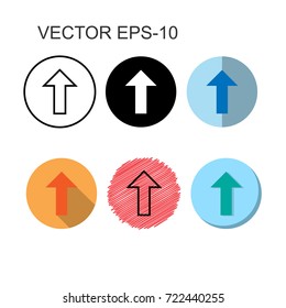 flat icons,line icons,solid icons for Arrow up,vector illustrations