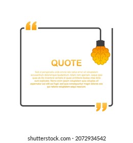 Flat idea for concept design. Lightbulb icon. Idea, solution, business, strategy concept. Vector stock illustration