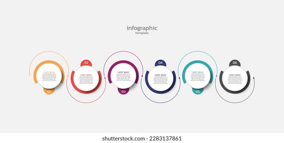 Flat idea infographic business template