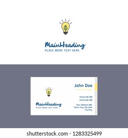 Flat Idea Logo and Visiting Card Template. Busienss Concept Logo Design