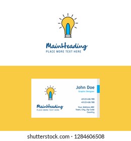 Flat Idea  Logo and Visiting Card Template. Busienss Concept Logo Design
