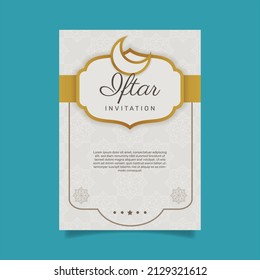 Flat Iftar Party Invitation. - Vector.