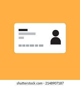 Flat illistration of id document. Identification card. Certificate of vacctination. Driver's license.