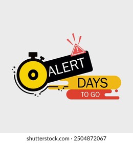 Ilustración plana 0 días para el anuncio del icono