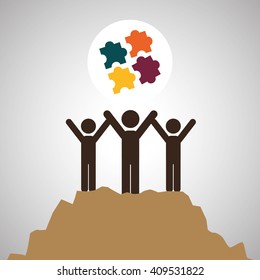 Flat illustration about achievement design