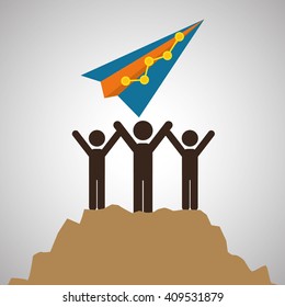 Flat illustration about achievement design