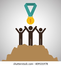 Flat illustration about achievement design