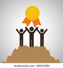 Flat illustration about achievement design