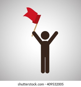 Flat illustration about achievement design