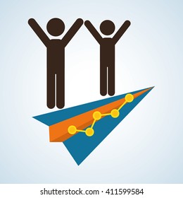 Flat illustration about achievement design