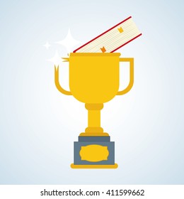 Flat illustration about achievement design