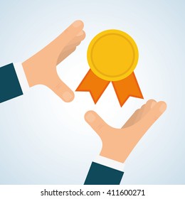Flat illustration about achievement design