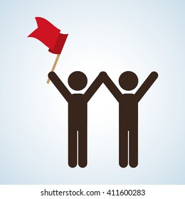Flat illustration about achievement design