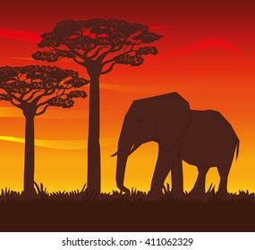 Flat illustration about africa design