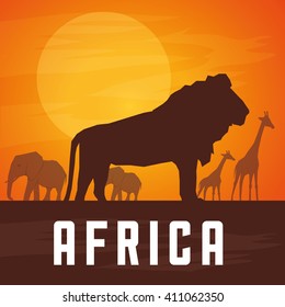 Flat illustration about africa design