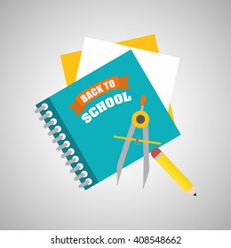 Flat illustration about back to school design