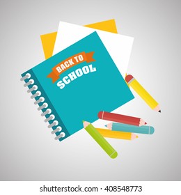 Flat illustration about back to school design