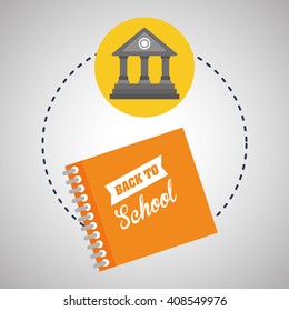 Flat illustration about back to school design, education related