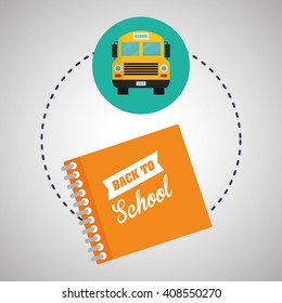 Flat illustration about back to school design, education related