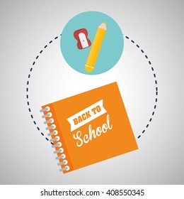 Flat illustration about back to school design, education related