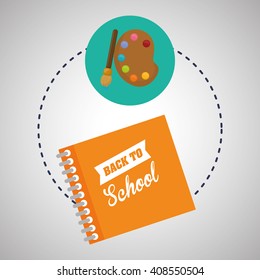 Flat illustration about back to school design, education related