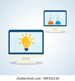 Flat illustration about back to school design, education related