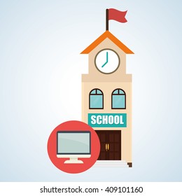 Flat illustration about back to school design, education related