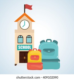Flat illustration about back to school design, education related