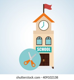 Flat illustration about back to school design, education related