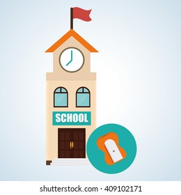 Flat illustration about back to school design, education related