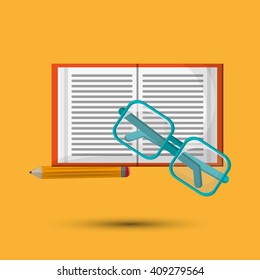 Flat illustration about book design 