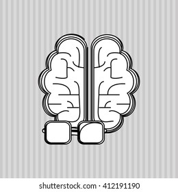 Flat illustration about brain design 