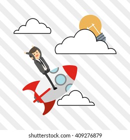 Flat illustration about businesspeople design , vector cartoon