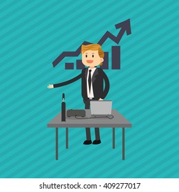Flat illustration about businesspeople design , vector cartoon