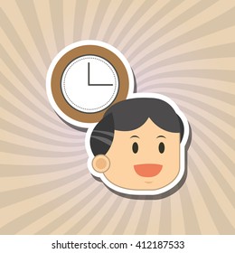 Flat illustration about businesspeople design , vector cartoon