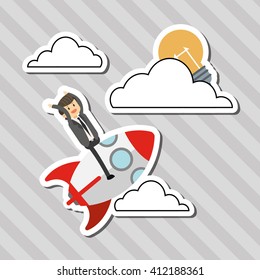 Flat illustration about businesspeople design , vector cartoon