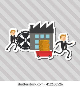 Flat illustration about businesspeople design , vector cartoon