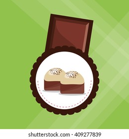 Flat illustration about chocolate design , sweet and delicious