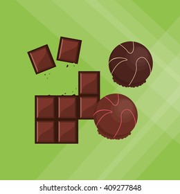 Flat illustration about chocolate design , sweet and delicious