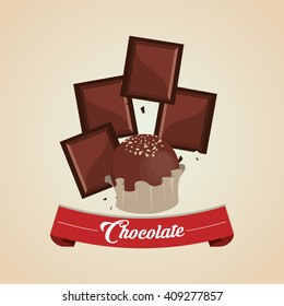 Flat illustration about chocolate design , sweet and delicious