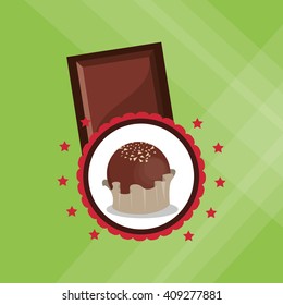 Flat illustration about chocolate design , sweet and delicious