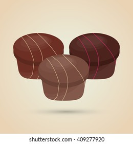 Flat illustration about chocolate design , sweet and delicious